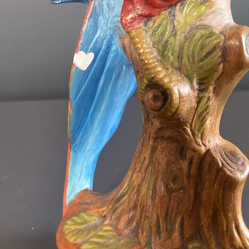 Vintage 1982 Holland Mold Ceramic Parrot Figure 10